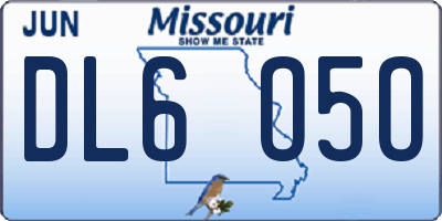 MO license plate DL6O5O