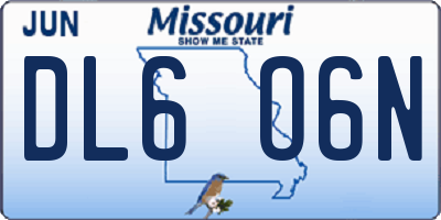 MO license plate DL6O6N