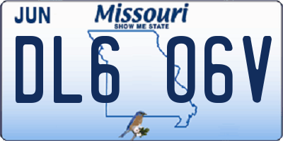 MO license plate DL6O6V