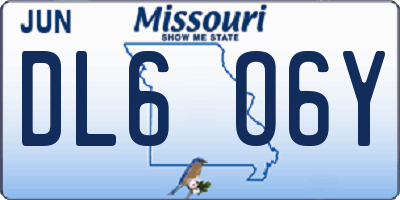 MO license plate DL6O6Y