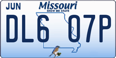 MO license plate DL6O7P