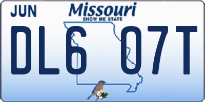 MO license plate DL6O7T