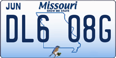 MO license plate DL6O8G