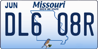 MO license plate DL6O8R