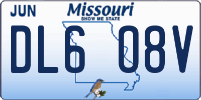 MO license plate DL6O8V