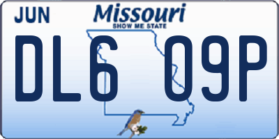 MO license plate DL6O9P
