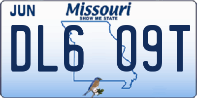 MO license plate DL6O9T