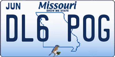 MO license plate DL6P0G