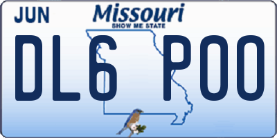 MO license plate DL6P0O