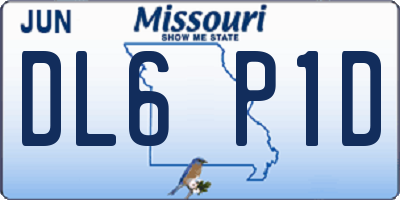 MO license plate DL6P1D
