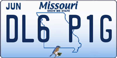 MO license plate DL6P1G