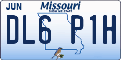 MO license plate DL6P1H
