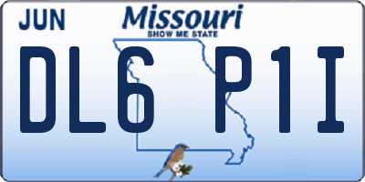 MO license plate DL6P1I