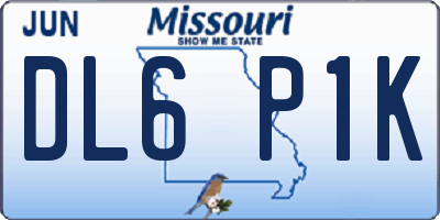 MO license plate DL6P1K