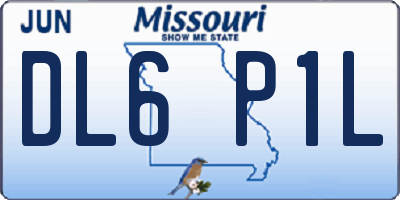 MO license plate DL6P1L