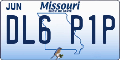 MO license plate DL6P1P