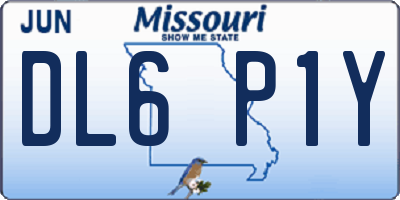 MO license plate DL6P1Y