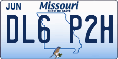 MO license plate DL6P2H