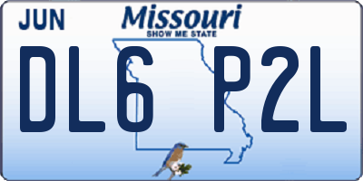 MO license plate DL6P2L