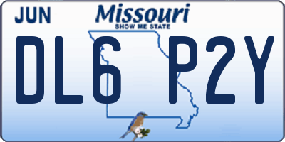 MO license plate DL6P2Y