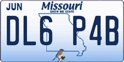 MO license plate DL6P4B