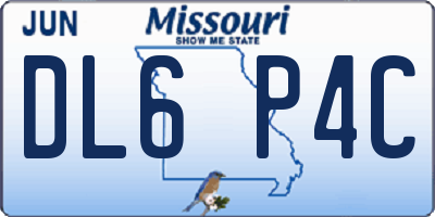 MO license plate DL6P4C