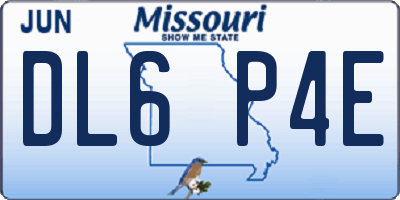 MO license plate DL6P4E