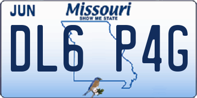 MO license plate DL6P4G