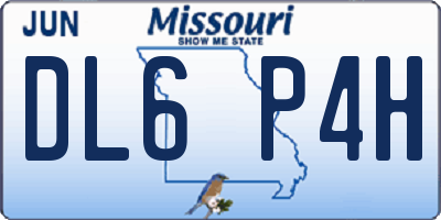 MO license plate DL6P4H