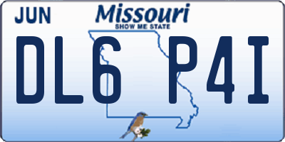 MO license plate DL6P4I
