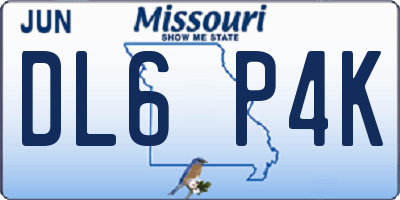 MO license plate DL6P4K