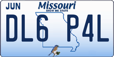 MO license plate DL6P4L