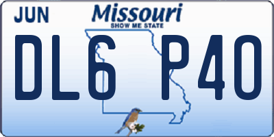 MO license plate DL6P4O