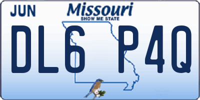 MO license plate DL6P4Q