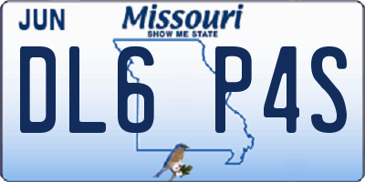MO license plate DL6P4S
