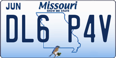 MO license plate DL6P4V