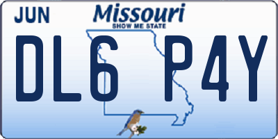 MO license plate DL6P4Y
