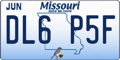 MO license plate DL6P5F