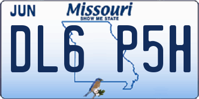 MO license plate DL6P5H