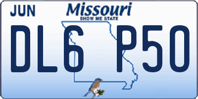 MO license plate DL6P5O