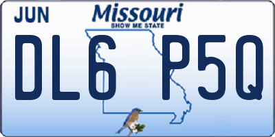 MO license plate DL6P5Q