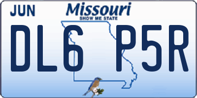 MO license plate DL6P5R