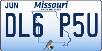 MO license plate DL6P5U