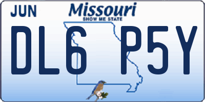 MO license plate DL6P5Y