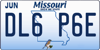MO license plate DL6P6E