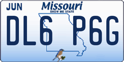 MO license plate DL6P6G