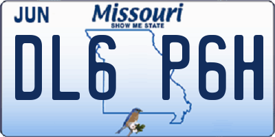 MO license plate DL6P6H
