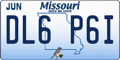 MO license plate DL6P6I