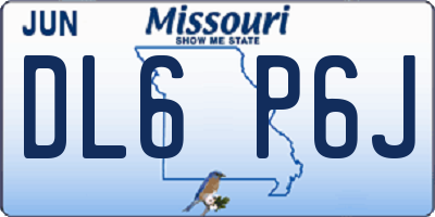 MO license plate DL6P6J