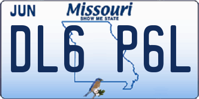 MO license plate DL6P6L